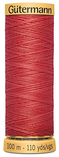 Gutermann خيط قطن طبيعي 110 ياردة - كورال ساطع - Image 3