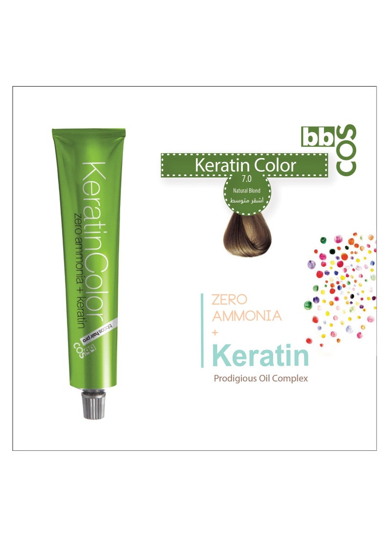 Keratin Hair Color 100 ml 7.0
