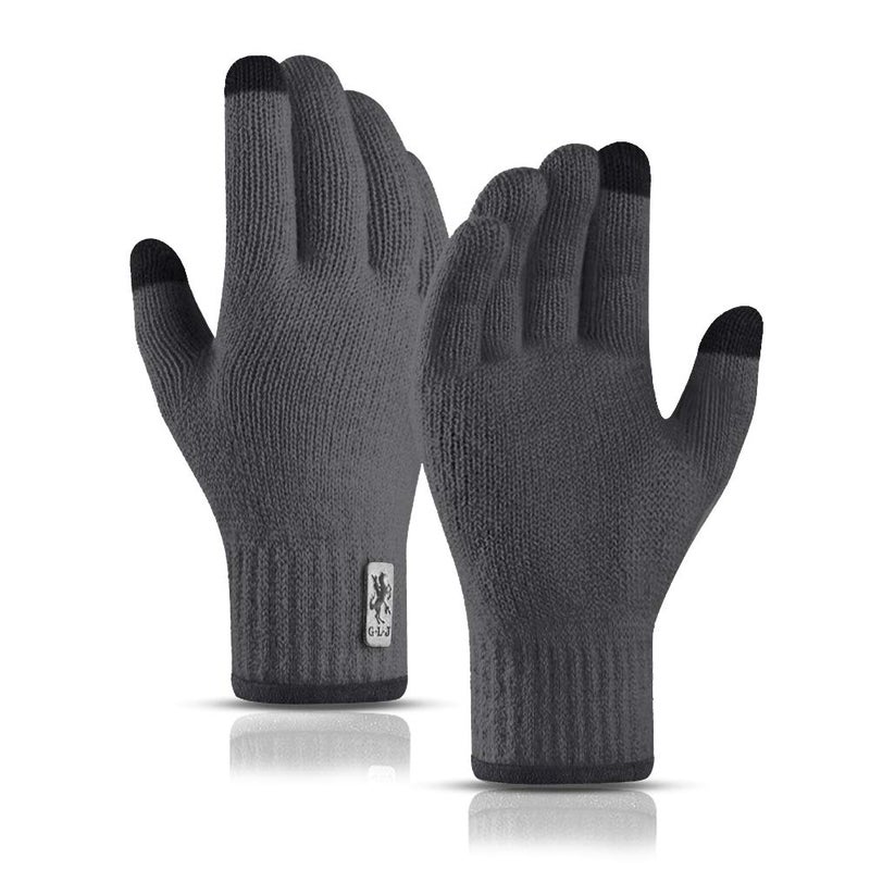 Junrui Winter Gloves Touchscreen Warm Knitted Gloves Work Outdoor Camping Hiking Running Cycling Driving For Men And Women - Image 1
