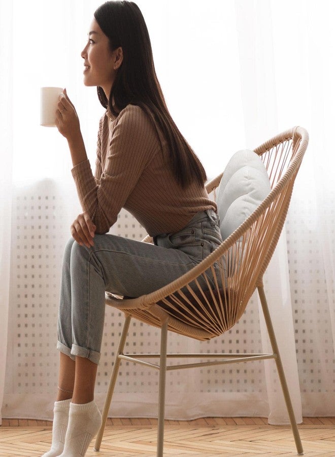 وسادة مزخرفة على شكل صدفة بحرية من مارسوي، ديكور لغرفة أنيقة، هدية لحفلات الكريسماس، وسادة كرسي ناعمة على شكل صدفة لطيفة للأريكة والسرير وغرفة المعيشة (أبيض، 13.4 × 9.8 بوصة) - Image 3