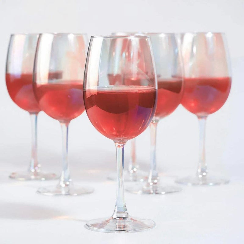 CYNFLEES Wine Glasses Long Stem Wine Glasses Rainbow Colored Premium LeadFree Glassware Set for Red and White Wine Ideal for Home Bar Restaurant Party400 ml Set of 2 - Image 3