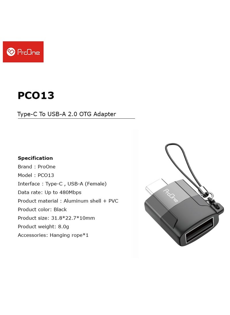 ProOne - ProOne OTG Adapter Type-C Male to USB Female OTG Adapter USB C Converter Compatible with MacBook Pro, iPad Pro, Surface, Samsung Galaxy Tab A8, S22 Ultra, Huawei, Xiaomi - Image 1