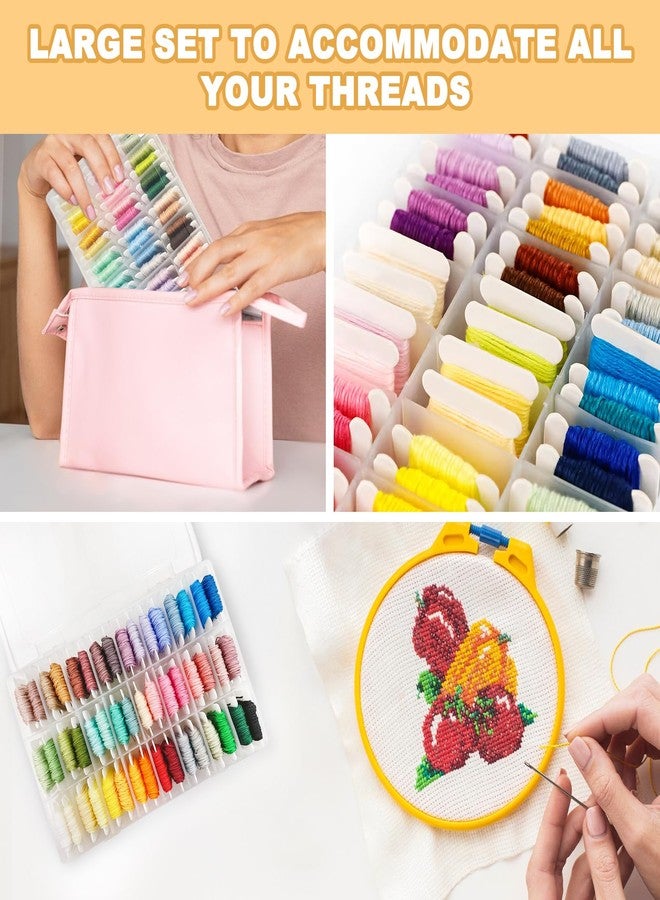 rolyta Embroidery Floss Organizer, 200 Pcs White Floss Bobbins with 1 Pcs Bobbin Winder, Plastic Embroidery Thread Organizer, Cross Stitch Thread Storage for DIY Sewing Craft - Image 5