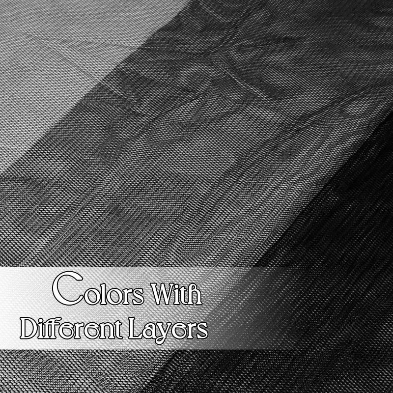 vveiiye Black Soft Mesh Fabric 54 Inch by 3 Yards, No Stretch Sheer Mesh Netting, Tulle Gauze Fabric for Wedding Dress Prom Gown Corset Base Dance Costume Crafts - Image 4