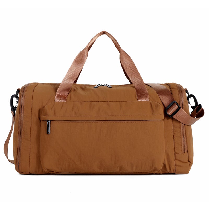 Foldable Waterproof Nylon Travel Tote Crossbody Bag with Shoe Compartment and Wet/Dry Separation - Image 1