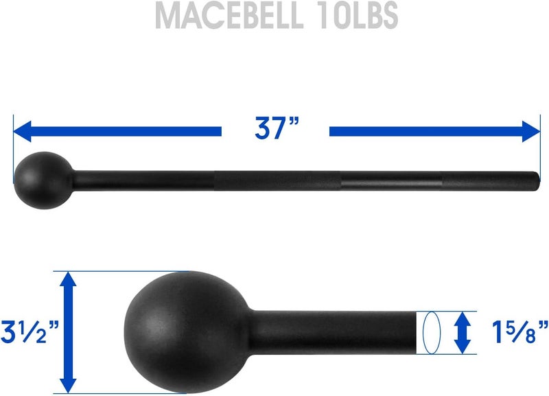 Yes4All Steel Mace Bell for Strength Training, Support Full Body, Muscles, Shoulder, Grips & Forearms Workouts, Stretching 5, 7, 10, 15, 20, 25, 30 LB For Woman & Man - Image 2
