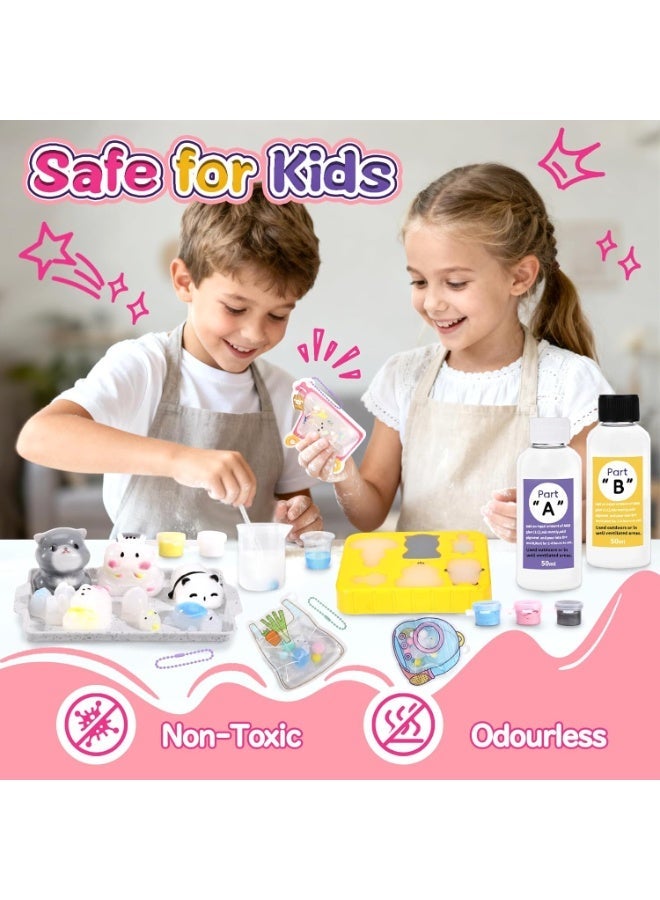 Moonmen Create Your Own Squishy Toys DIY Making Kit with Mold and 6 Packaging Bags, Pendant Set Fidget Toy for Kids Suitable Adults Kids - Image 4