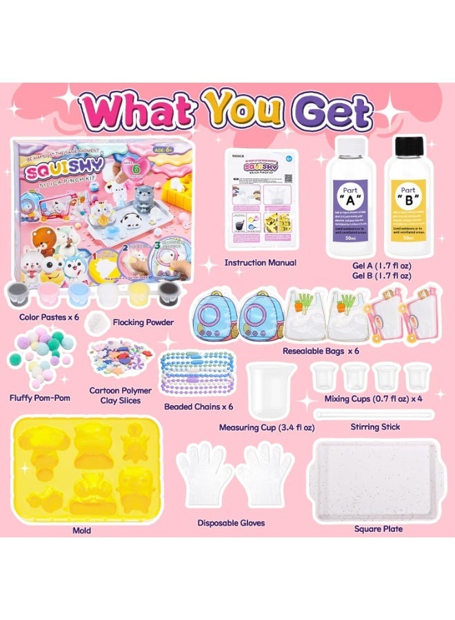 Moonmen Create Your Own Squishy Toys DIY Making Kit with Mold and 6 Packaging Bags, Pendant Set Fidget Toy for Kids Suitable Adults Kids - Image 2