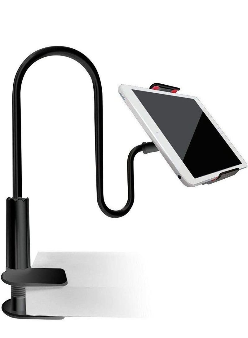 Tablet Cellphone Stand Holder,Gooseneck Lazy Bracket For 4-10.6 Inches Iphone Ipad Gps Samsung Lg Blackberry Devices,360 Degree Rotating,27.5 Inches Flexible Arm - Black  - Image 2