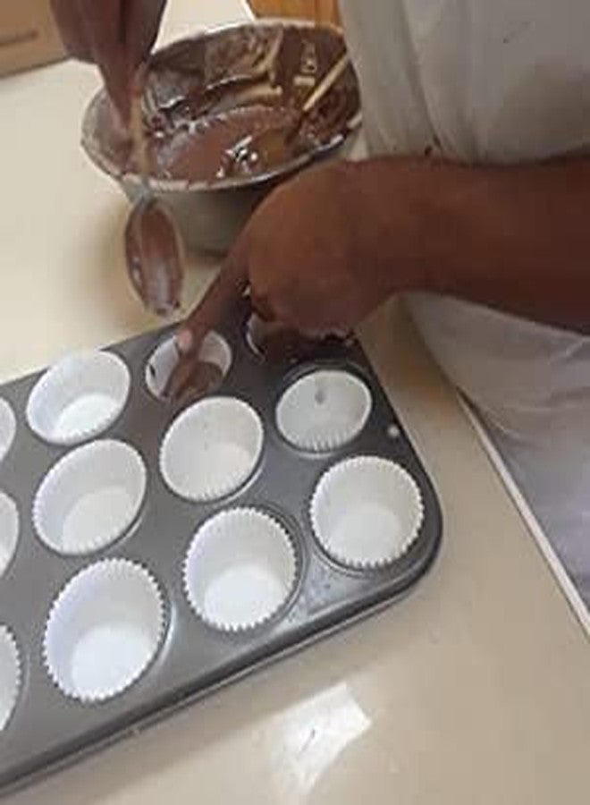 Decony Cupcake Liners 500 pc. USA MADE - Fluted Cupcake Holder Cups for Baking Muffins, Brownies, Food-Grade, Odorless, Non-Stick, Quick-Release Paper - Fits Standard Pans, 2'' x 1.25 ", - Image 4