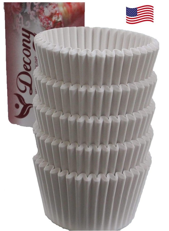 Decony Cupcake Liners 500 pc. USA MADE - Fluted Cupcake Holder Cups for Baking Muffins, Brownies, Food-Grade, Odorless, Non-Stick, Quick-Release Paper - Fits Standard Pans, 2'' x 1.25 ", - Image 1