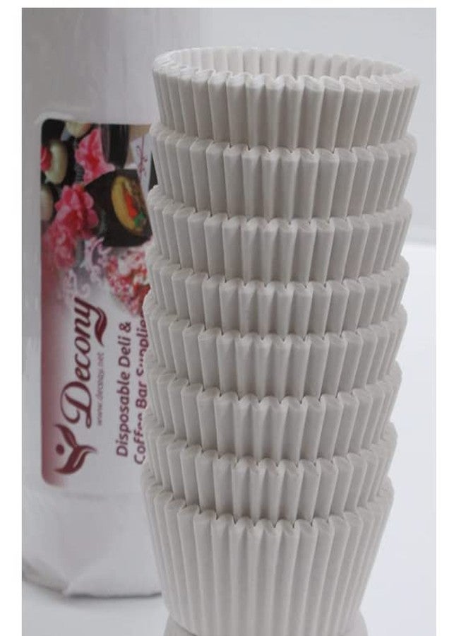 Decony Cupcake Liners 500 pc. USA MADE - Fluted Cupcake Holder Cups for Baking Muffins, Brownies, Food-Grade, Odorless, Non-Stick, Quick-Release Paper - Fits Standard Pans, 2'' x 1.25 ", - Image 5