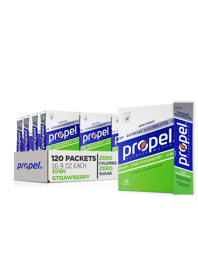 Propel Powder Packets, Kiwi Strawberry With Electrolytes, Vitamins and No Sugar, Pack of 12, 10 Packets each, Total 120 packets (Packaging May Vary) - Image 1