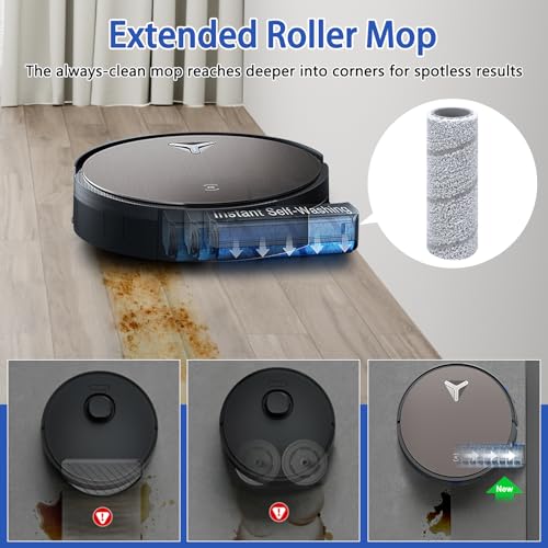 Chuancheng 15 Pack Accessories KIt for Ecovacs Deebot X11 OmniCyclone/ X11 Pro/ X11 Pro Omni/ X11 Vacuum Cleaner, Replacement Parts 1 Main Brush 2 Mop Roller 6 Side Brush 4 Filter 2 Install Tools - Image 4