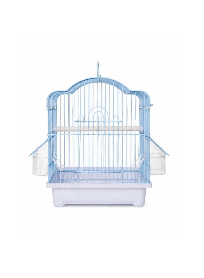 Dayang A1111 Compact Bluish White Bird Cage (23 x 16 x 28 cm) – Premium Small Avian Habitat & Travel Carrier for Canaries, Finches, and Budgies - Image 1