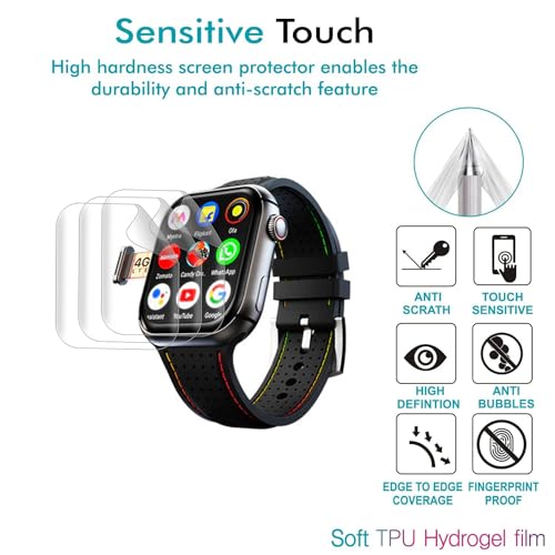 DAMDAM (PACK OF 3PC Smartwatch Screen Guard Protector Compatible For Fire Boltt Dream Smartwatch 2.02" (Not A Tempered Glass) - Image 2