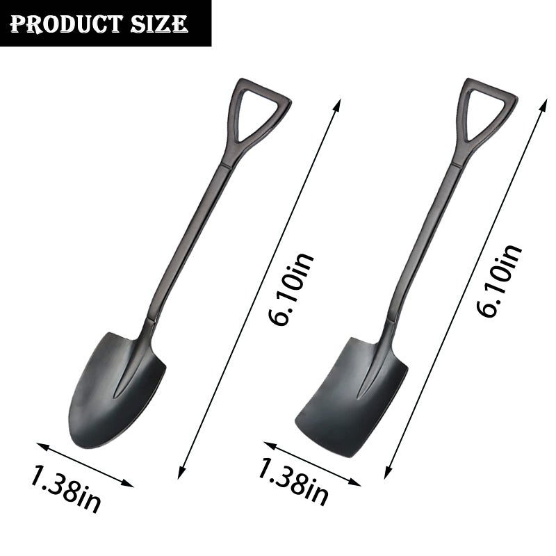 Bnapott 6 Pack Stainless Ice Cream Spoons  Shovel Spoons  Watermelon Spoon Reusable Small Spoon For Tea Dessert Home Kitchen Party Restaurant Party Supplies (Colored) - Image 2
