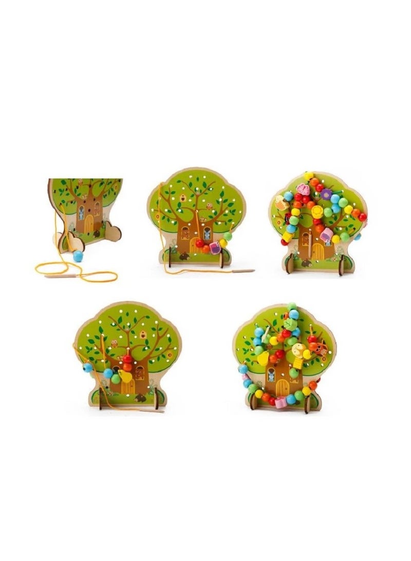 عام تعلم لعاب شجرة فاكهة كرتون خرز خشبية - Image 3