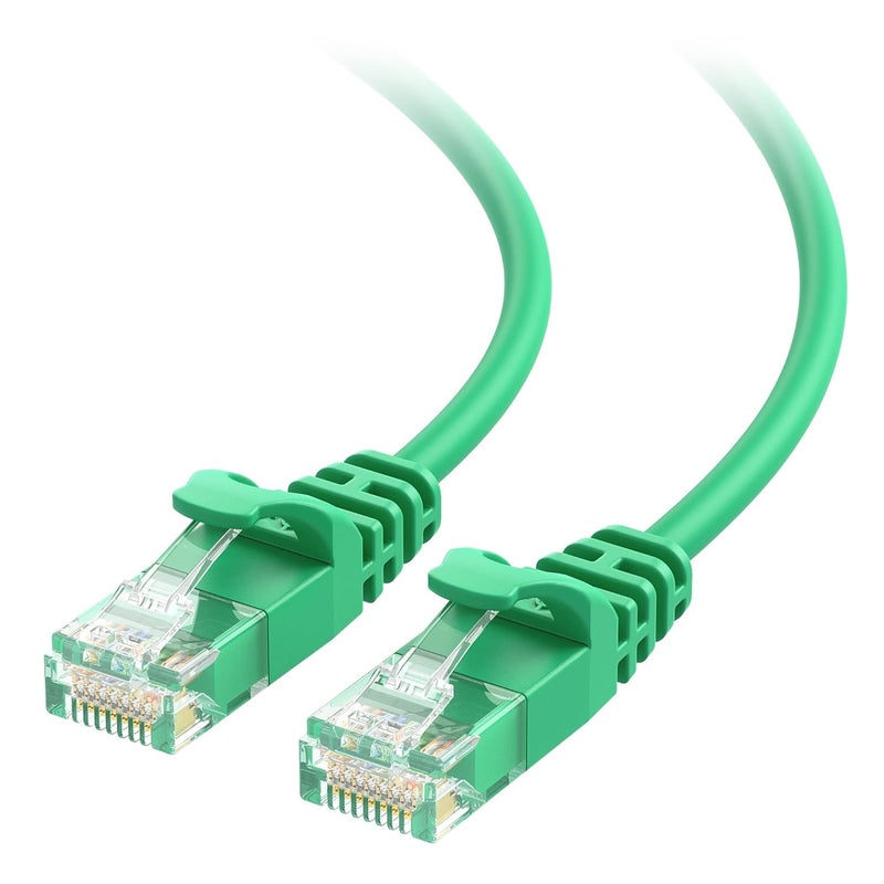 Cable Matters 10Gbps Snagless Short Cat 6 Ethernet Cable - 1ft, Slim Profile Cat 6 Cable, Cat6 Cord, Thin Ethernet Cord, Green - Image 1