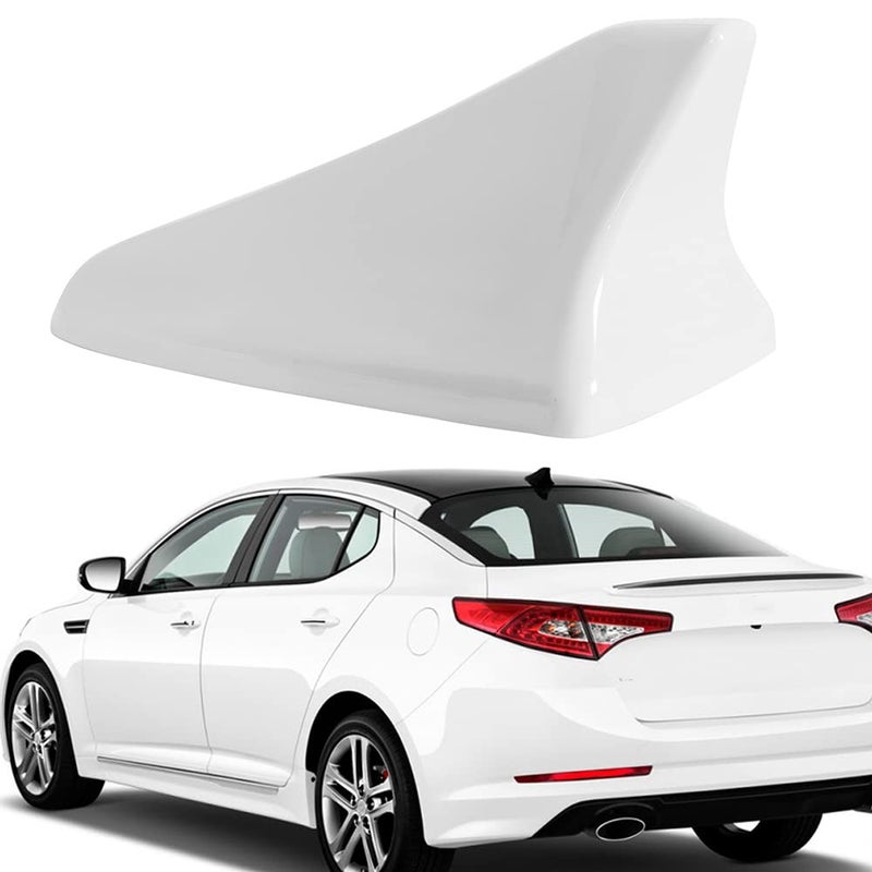 Generic AMSPRAC Shark Fin Antenna Cover,Car Antenna Caps fit for Kia Optima 2014-2020,Sonata 2015 2016 2018 2019,Genesis Sedan G80 2015-2017,Genesis Coupe 2013-2015,Elantra Sedan 2011-2016,(Not Sport) White  - Image 1