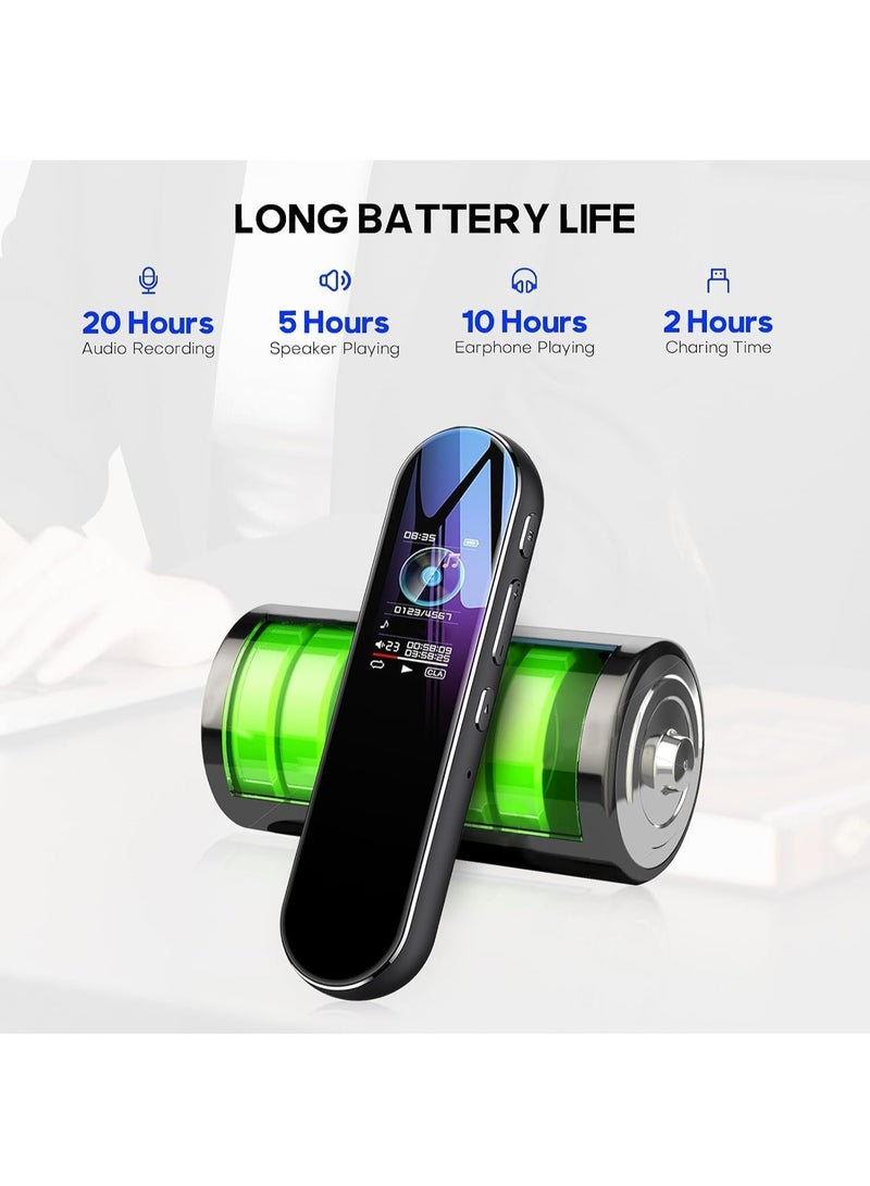 Digital Voice Recorder With MP3 Player,  8GB Portable Audio Recorder with Playback, 1536Kbps Recorder for Lectures Meetings,  Recorder 580 Hour Audio Recorder, Timed Recording  - Image 5