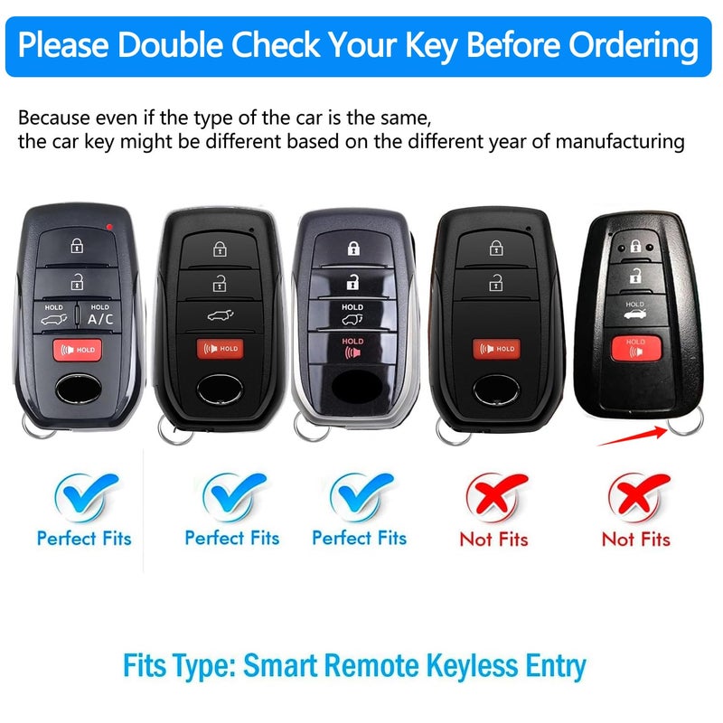 Tukellen for Toyota Key Fob Cover TPU Soft Protective Case for 2025-2026 Camry 4 Runner 2019-2026 Venza, Land Cruiser,2023-2026 Tacoma Grand Highlander,Corolla,bZ4X,Prius 4-5 Buttons (White) - Image 2