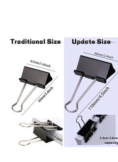 Terabyte Extra Large Binder Clips (36 Pack) 2 Inch, Big Paper Clamps for Office Supplies, Black  - Image 3