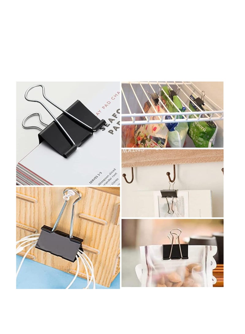 Terabyte مشابك ملفات كبيرة جداً (36 حبة) 2 بوصة، مشابك ورق كبيرة لمستلزمات المكتب، سوداء - Image 4