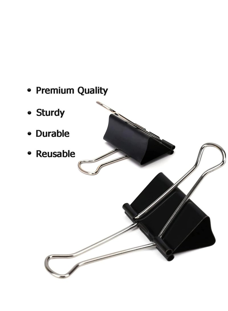 Terabyte مشابك ملفات كبيرة جداً (36 حبة) 2 بوصة، مشابك ورق كبيرة لمستلزمات المكتب، سوداء - Image 5