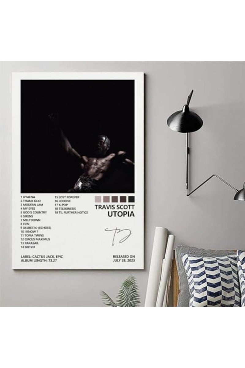 LUOWEI Travis Poster Scott Utopia Album Cover Posters for Bedroom Canvas Posters for Room Aesthetic Wall Art Decor 12x18inch(30x45cm), Unframe-style - Image 5
