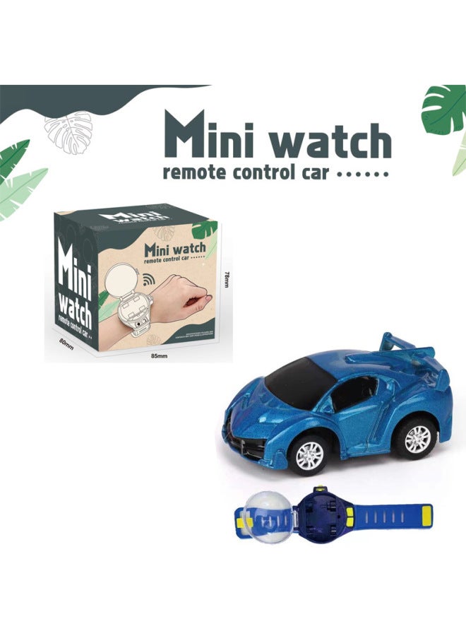 Internet Celebrity Watch Remote Control Car Electric Mini Bugatti Watch Special Alloy Mini Car Toy-Color:Alloy [Blue] Rambo  - Image 1