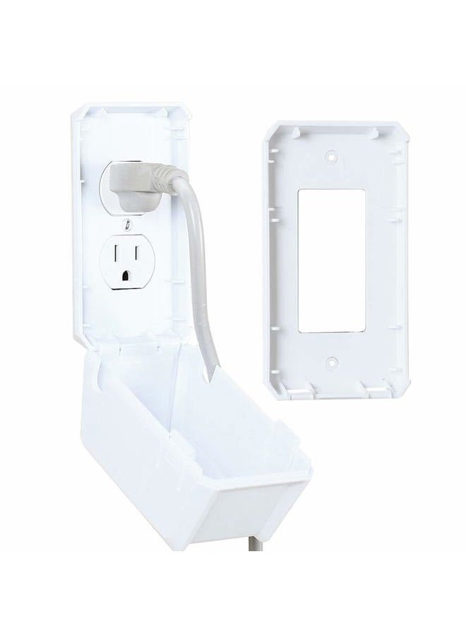Eudemon Baby Safety Electrical Outlet Cover Box Childproof Large Plug Cover for Babyproofing Outlets Easy to Install & Use (White) - Image 1