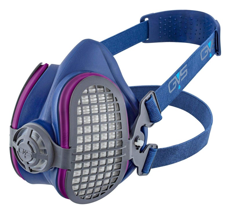 GVS Elipse P100 Dust Half Mask Respirator with replaceable and reusable filters included, Blue - Image 1