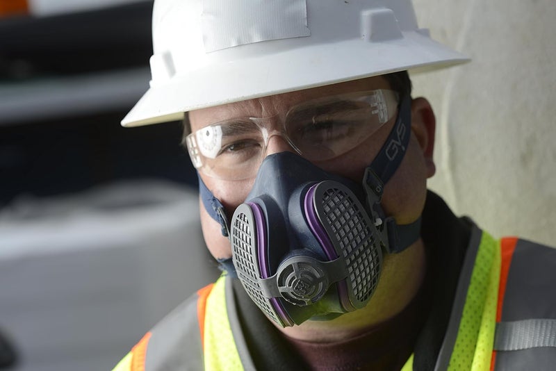 GVS Elipse P100 Dust Half Mask Respirator with replaceable and reusable filters included, Blue - Image 2