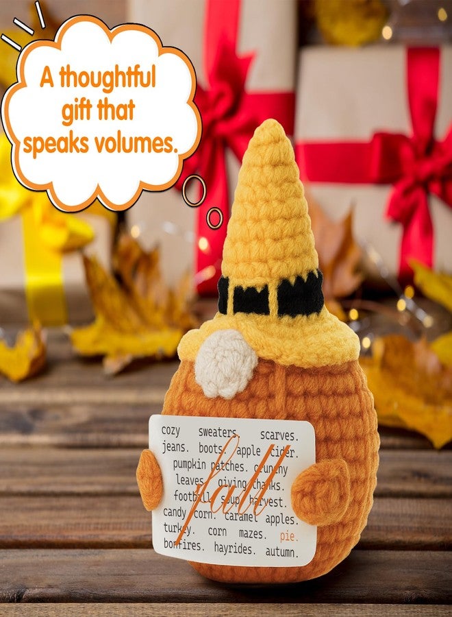 Frabaca Fall Pumpkin Gnome Decor, Friendsgiving Decorations, Features Cozy Autumn Elements Like Sweaters & Apple Cider, Perfect Handmade Table Decor for Thanksgiving Warm Harvest Vibes Display - Image 2
