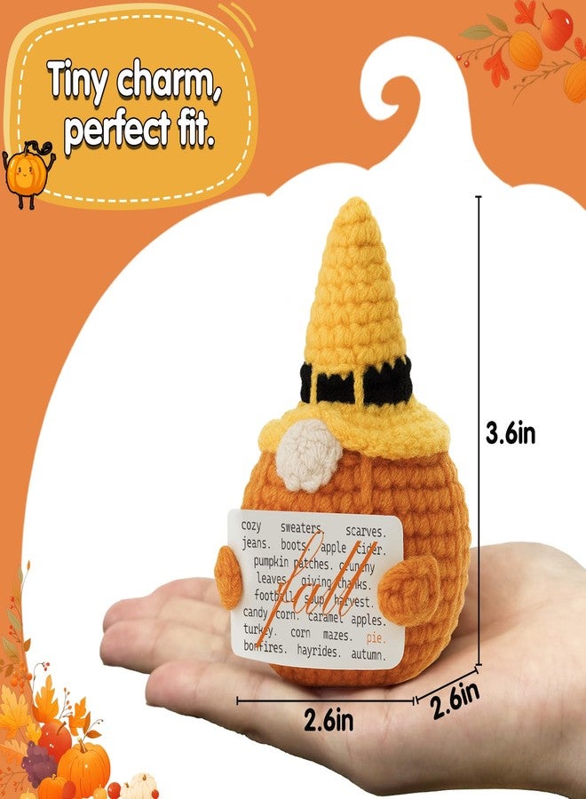 Frabaca Fall Pumpkin Gnome Decor, Friendsgiving Decorations, Features Cozy Autumn Elements Like Sweaters & Apple Cider, Perfect Handmade Table Decor for Thanksgiving Warm Harvest Vibes Display - Image 4