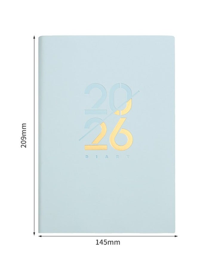 PINKSAMA 2026 Planner Diary Notebook Academic Calendar Monthly Weekly Daily Planner A5 Lined Leather Hardcover Notebook Premium Thick Paper Suitable for Office Home School Writing Staff Student Gift - Image 1