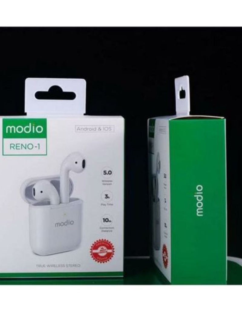 موديو سماعات الأذن مع علبة الشحن بيضاء - Image 2