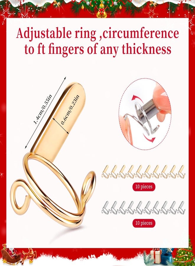 heemeei 20Pcs Wudu Nail Rings, Reusable Nail Rings with 120Pcs Adhesive Nail Tabs, Size Adjustable Detachable Nail Rings for Halal Nail, Muslim Wearing Manicure Nails(Gold, Silver) - Image 3