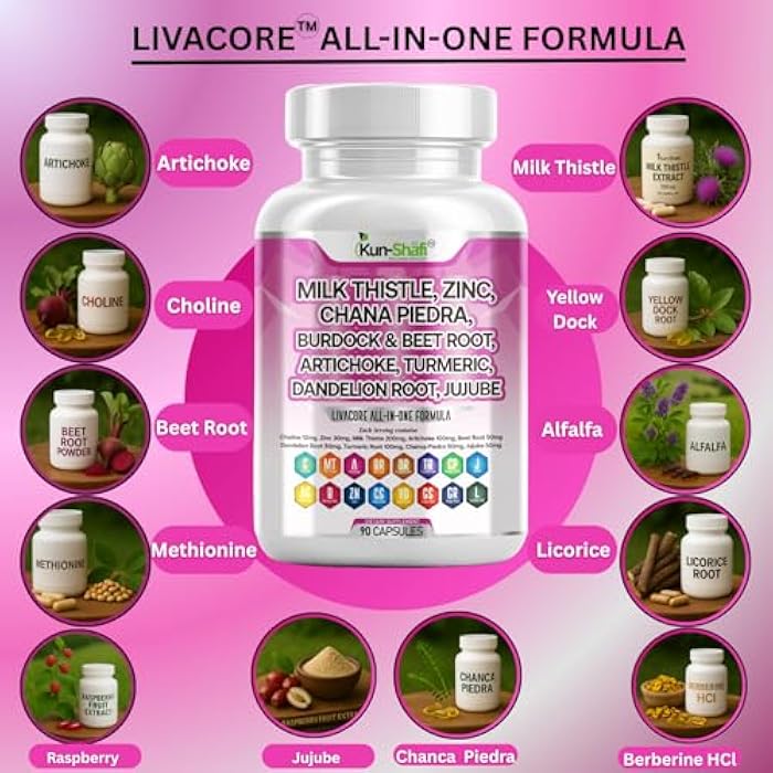 Milk Thistle Complex with NAC, Berberine, Artichoke, Chanca Piedra, Turmeric, Ginger, Beet Root -Liver Cleanse Detox & Repair Supplement & Burdock Root – 90 Capsules - Image 5