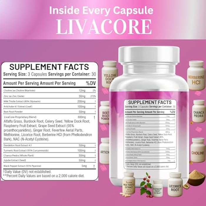 Milk Thistle Complex with NAC, Berberine, Artichoke, Chanca Piedra, Turmeric, Ginger, Beet Root -Liver Cleanse Detox & Repair Supplement & Burdock Root – 90 Capsules - Image 4