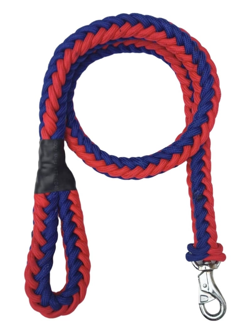 PETLICIOUS & MORE Heavy Duty Tough Nylon Braided Leash for Medium, Maxi & Large Dogs (Red & Blue) - Image 2
