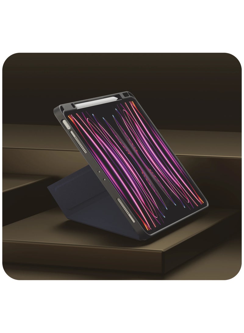 ليفيلو حافظة ايباد برو 12.9 انش جلد هجين انيق / حافظة مغناطيسية / حماية 360 درجة / حافظة ممتصة للصدمات / عمودية لمكالمات الفيديو او القراءة - بني - Image 5