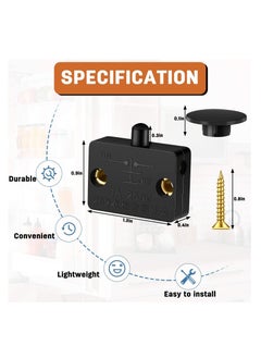 Excefore Door Button for Closet Light 12pcs Cabinet Lamp Button Automatic Door Button Touch Switch for Wardrobe Applicable  - Image 2