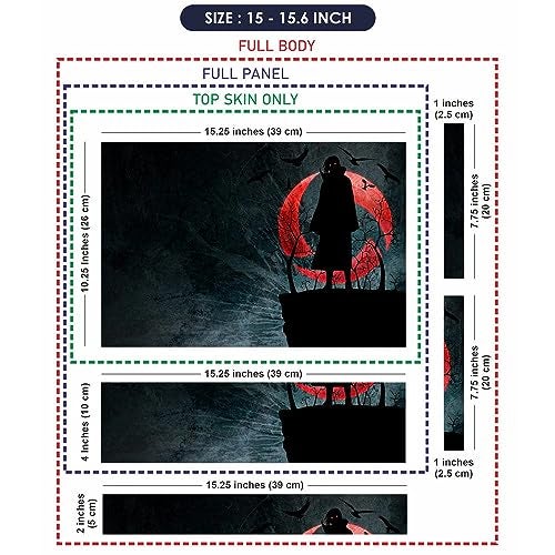 Finearts Full Body Laptop Skin Upto 15.6 inch Sticker Compatible for Dell/HP/Lenovo/Acer/Sony All Laptop Size Upto 14 to 15.6 Inch - Uchiha Itachi Anime - Image 5