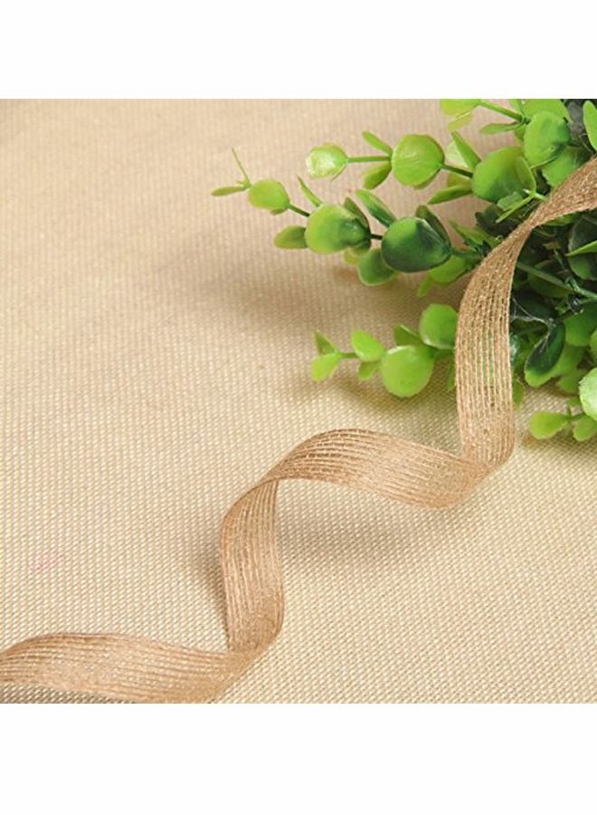 Excefore Natural Burlap Ribbons, Jute Fabric Ribbon Crafts Ribbon Gift Ribbon for Wedding, Party, Wrapping Gifts, Festival Decoration - Image 4