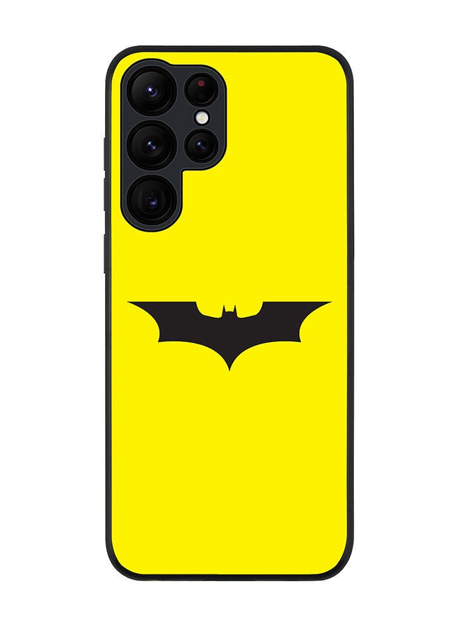 Stylizedd Rugged Black edge case for Samsung Galaxy S22 Ultra 5G Slim fit Soft Case Flexible Rubber Edges Anti Drop TPU Gel Thin Cover - Iconic Bat - Image 1