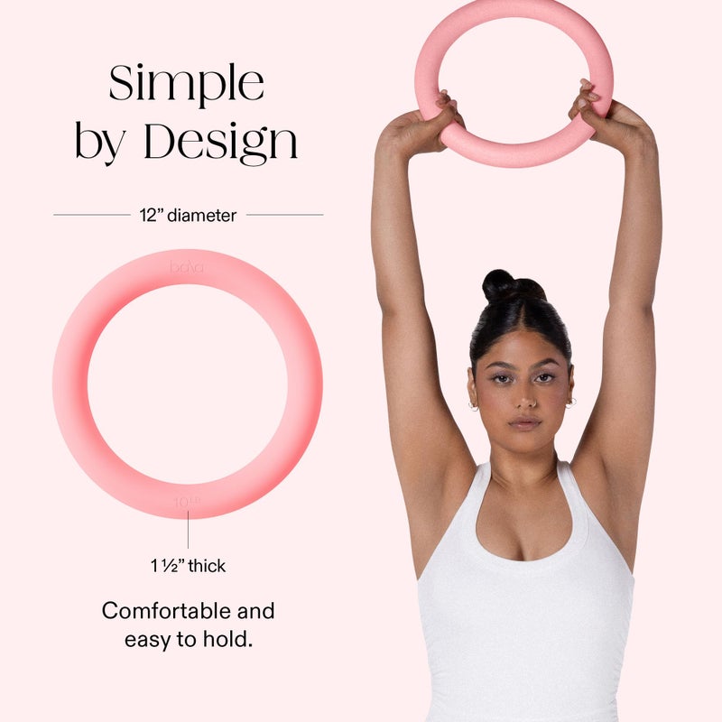 Bala Power Ring, 2-in-1 Kettlebell & Dumbbell, 10lb (Blush) - Full Body Home Gym Workout Equipment for Strength Training, HIIT, Pilates, & Aerobics Exercises - Fitness Equipment for Working Out - Image 4