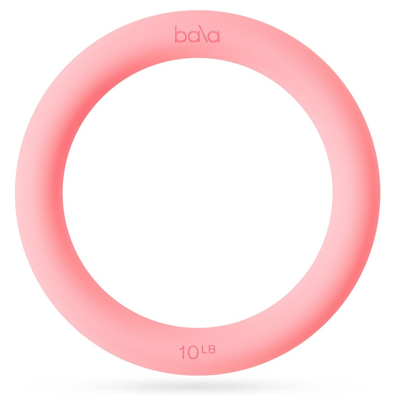 Bala Power Ring, 2-in-1 Kettlebell & Dumbbell, 10lb (Blush) - Full Body Home Gym Workout Equipment for Strength Training, HIIT, Pilates, & Aerobics Exercises - Fitness Equipment for Working Out - Image 1