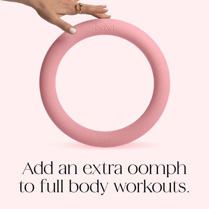 Bala Power Ring, 2-in-1 Kettlebell & Dumbbell, 10lb (Blush) - Full Body Home Gym Workout Equipment for Strength Training, HIIT, Pilates, & Aerobics Exercises - Fitness Equipment for Working Out - Image 5